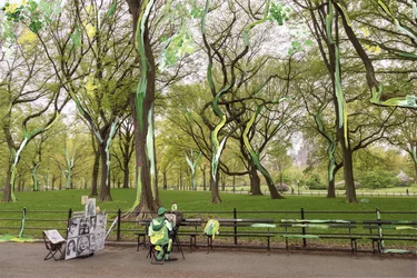 Central Park, 2019 (akrylmaling på arkivbestandigt pigmentprint)