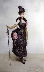 Gabrielle Rejane, ca. 1890-1900 (akvarel)