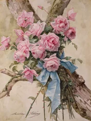Roser (akvarel på papir)