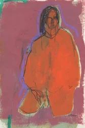 Skitsebog 28, 2025 (tempera, blæk, pastel på papir)