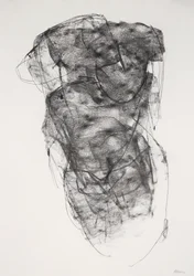 Torso 1, 2022 (kul på papir)