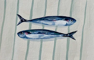 To blå fisk