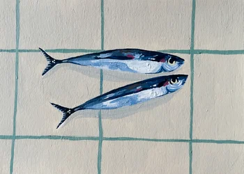 To blå fisk
