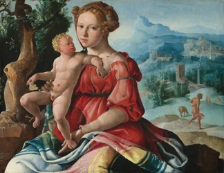 Resten af flugten til Egypten, ca. 1530 (olie på panel)