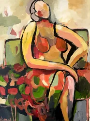 Farverig nøgenfigur
