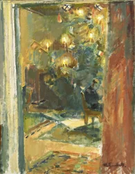 Juletræ i salonen på Kilo Manor, begyndelsen af 1920