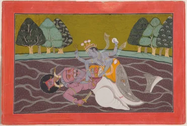 Matsya, Vishnus inkarnation som fisk, ca. 1745