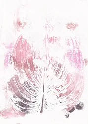 Lyserødt botanisk blad