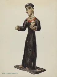 Bulto - Santa Rita, ca. 1938.