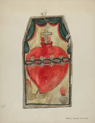 Retablo Sacred Heart, ca. 1939.