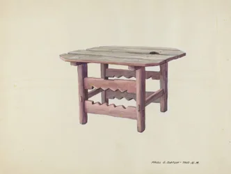 Lille bord, ca. 1937.