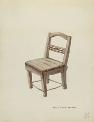 Lille træstol, ca. 1937.