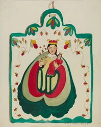 Træaltertavle, St. Anthony, ca. 1937.