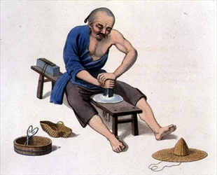 An Old Man Polishing Crystals, plade 55 fra 