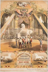 Den vidunderlige og smukt trænede hest Excelsior, ca. 1840 (chromolitho)