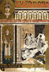Theodora, på Porte Saint Martin-teatret i Paris. Illustration af Manuel Orazi