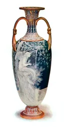 Sirenen, Minton Vase af Marc-Louis-Emmanuel Solon, 1904.
