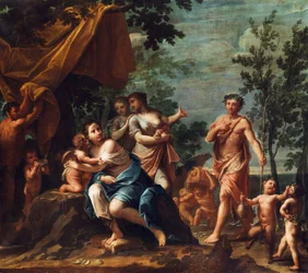 Apollo med tre nåder, Venus, Amor og Pan