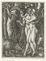 Adam og Eva ved syndefaldet i paradis Passion of Christ (serietitel)
