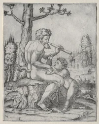 Faun og barn, ca. 1509.