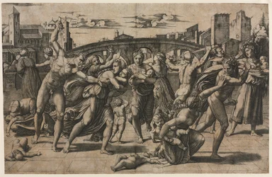 Barnemordet i Betlehem med grantræet, ca. 1511-1512.