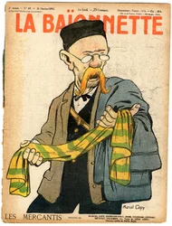 Cover af "" La Baionnette "", Satirique en Colours