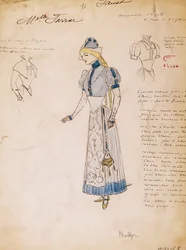 Margherita, skitse af kostume til Faust af Charles Gounod, skabt af Multzer