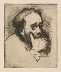 Tre-kvarts portræt af Edgar Degas