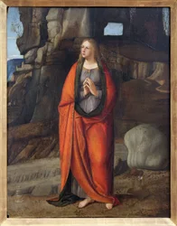 Den angrende Sankt Magdalene, Maleri af Marco Basaiti (ca. 1470-efter 1530). Fotografi, KIM Youngtae, Lyon, Museum of Fine Arts of Lyon.