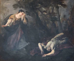 St. Margaret af Cortona finder liget af sin elsker