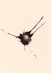 Blot 2, 2018 (blæk og blegemiddel på papir)