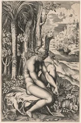 Venus såret af en rosens torn