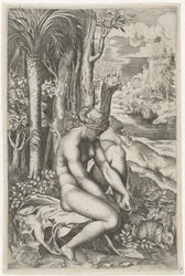 Venus såret af en rosetorn
