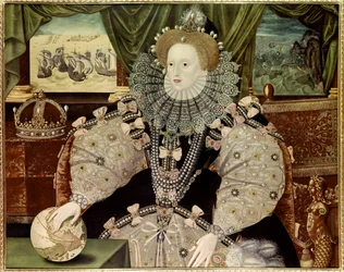 Portræt af dronning Elizabeth I af England, kendt som Armada-portrættet, ca. 1588 (olie på panel)