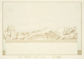 Effigy of Abbed Newland, i Bristol Cathedral (blyant og akvarel på papir)