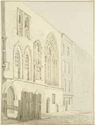 The Old Guildhall (blyant og akvarel på papir)