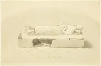 Tomb of Sir John Lamington i St Mary Redcliffe (blyant og akvarel på papir)