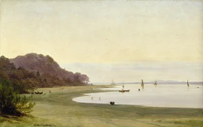 Elbens kyst (olie på papir monteret om bord)