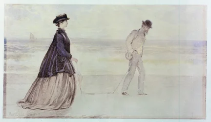 The Happy Pair - Mr. And Mrs. Lammle, 1864 (wc på papir)