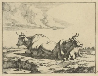 To liggende køer Køer og får (serietitel)