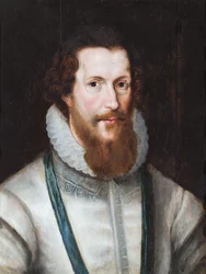Portræt af Robert Devereux, 2. jarl af Essex (olie på panel)