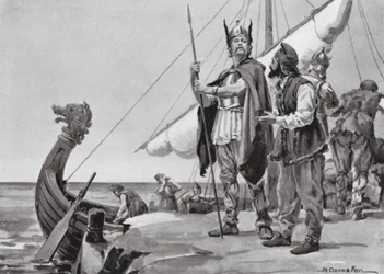 Rurik rejser til slavernes land, AD 862 (litografi)