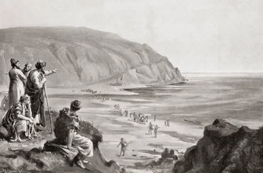 Fønikernes ankomst til Middelhavets østlige bredder, ca. 1500 f.Kr., fra Hutchinson