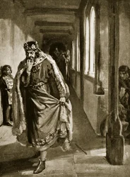 Johns raseri over at underskrive Magna Carta, illustration fra 