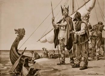 Rurik rejser til slavernes land, 862 (litografi)