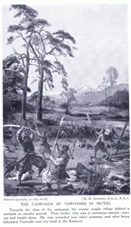 Yoriyoshis kampagne i Mutsu (litografi)