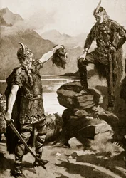 Donald Macwilliams hoved præsenteret for Alexander II, illustration fra 