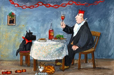Celebrating Christmas, 2014 (gouache på papir)