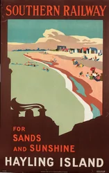 Hayling Island, plakat, der reklamerer for Southern Railway