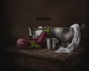 Stilleben i Moody Kitchen